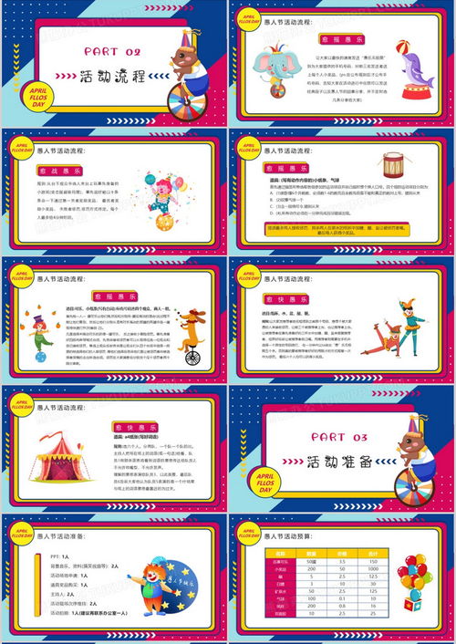 孟菲斯卡通风愚人节活动策划方案PPT模板下载与应用指南